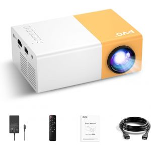 CHECARZHN--NO1-Mini Projecteur Portable Pour Dessin Animé, Petit Videoprojecteur Cadeau Pour Enfants, Vidéoprojecteur De Film En Plein Air, Rétroprojecteur À Led Pour Home Cinéma (Projecteur Yg300Pro - Neuf