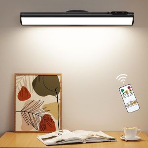 Reglette LED Cuisine Rechargeable USB, 4000mAh Lampe Murale Sans Fil, Lumiere Magnetique avec T&eacute;l&eacute;commande, Barre Eclairage Tableau a Pile pour Placard, Interieur, Vitrine, Armoire, Meuble - Neuf