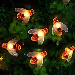KAL-Guirlande Lumineuse Solaire De Jardin 50 Led - 7 M - 8 Modes - Étanche - Pour Extérieur Et Intérieur - Pour Clôture, Pelouse, Patio, Fête D'Été, Noël, Vacances (Blanc Chaud) - Neuf