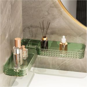 Etagere Salle De Bain Sans Percage 63&times;10.9Cm, Etag&egrave;re De Douche D'Angle Conception De Drainage, Pet &Eacute;paissi Etag&egrave;re Douche Pour Salle De Bain Cuisine Chambre - Neuf