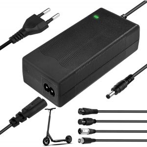 Asfasfq-Chargeur De Scooter Électrique 42 V 2 A, Câble De Chargement, Chargeur De Scooter Électrique Avec 4 Connecteurs, Bloc D'alimentation - Neuf