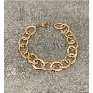 Bracelet - Neuf - Gros Maillons - Plaqu&eacute; Or 18 Carats - Longueur 20 Cm - Poids 8,40 G - Neuf