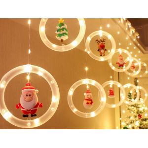 D&eacute;coration lumineuse de No&euml;l ronde &agrave; LED aliment&eacute;e par USB, 3 m - Neuf