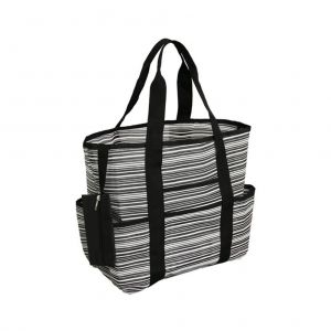 Sac de plage en maille rayee, sac fourre-tout pour courses, sac a linge, sac de pique-nique, sac de voyage pour jouets de plage, sac de piscine - Neuf