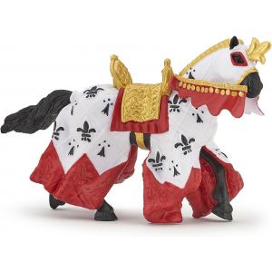 ERYI--Figurine Peinte A La Main -Médiéval - Fantastique -Cheval Du Roi Arthur Rouge-39951-À Collectionner-Pour Enfants - Filles Et Garçons - A Partir De 3 Ans - Neuf