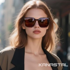 Tianyi-Surlunettes De Soleil Homme Femme Polarisées Uv400 Élégantes Carrées Oversize Monture Tr90 Tendance - Neuf