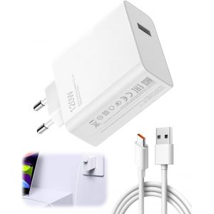 TIANYI-120W Chargeur Rapide USB pour Xiaomi 14 Ultra/14T Pro/14 Ultra/13T Pro/12T Pro/POCO X7/X6/POCO F6/X4/BlackShark Chargeur Turbo avec 6A C&acirc;ble USB-C 1.5M pour Redmi Note 14 13 - Neuf
