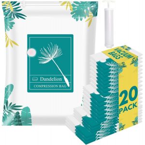 TZF-Sac sous Vide Vetement Aspirateur 20 Pi&egrave;ces, Sac Rangement sous Vide avec Pompe Manuelle, 8S 60x40cm/6M 70x50cm/3L 80x60cm/3XL 100x80cm Housses de Rangement Sous Vide pour V&ecirc;tements, Couettes - Neuf