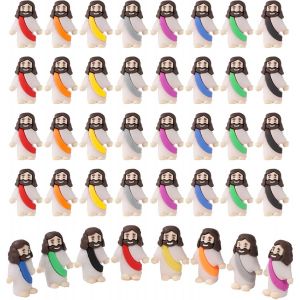 Sansh-40pcs Jouets De Figurine Jésus, 3 X 1,5 X 3,5 Cm Mini Jésus Christ Statue Figurines Miniatures De Jésus Pour Les Enfants Fête Religieuse École Du Dimanche Artisanat Cadeaux De Baptême - Neuf