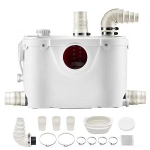 Broyeur Sanitaire 500 W pour WC-Duoku-Syst&egrave;me Sanitaire avec 4 Entr&eacute;es-d&eacute;bit de 110 L/min-hauteur de Refoulement de 8 m - Neuf