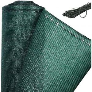 Ulteronixshop-Brise-Vue - Tapis ombrag&eacute; - Protection Contre Le Vent - avec Attache-c&acirc;bles ca. 20-25St. - Diff&eacute;rentes Tailles 1,2 x 10 m Vert fonc&eacute; - Neuf