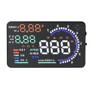 VGEBY A8 5,5 pouces OBD II Voiture HUD Affichage Tete Haute Pare-Brise Automatique Ecran Reflechissant Affichage de la Vitesse - Neuf