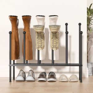 SUBZONAL-tag&egrave;re &agrave; Chaussures Autoportante en M&eacute;tal Noir pour Dortoir, Armoire, Entr&eacute;e, Patio, Couloir, &eacute;tag&egrave;re &agrave; Chaussures Noire, Convient pour 6 Paires - Neuf