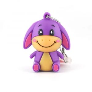 KALPZ-Cl&eacute; Usb Animal L&eacute;opard 4Gb 8Gb Tigre De Dessin Anim&eacute; 16Gb Disque U 32Gb Pendrive 64Gb 128Gb Cl&eacute; M&eacute;moire Cochon Rose Mignon,128 Go,Argent - Neuf