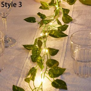 Lot De 2 Guirlandes Lumineuses De 10 M Avec 100 Led En Forme De Feuilles De Lierre, Aliment&eacute;es Par Piles, Pour La D&eacute;coration Int&eacute;rieure Et Ext&eacute;rieure. - Neuf