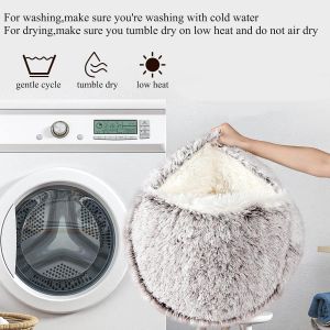 Kalanka-Lit Moelleux Pour Chiens Et Chats En Forme De Coquillage 50cm Coussin Pour Chien En Peluche Lavable Canap&eacute; Pour Animaux Domestiques Panier Pour Petit Chat Et Chien Anti D&eacute;rapant - Neuf