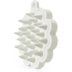 Kal-Brosse Massage Cuir Chevelu, Brosse À Shampooing En Silicone Pour Enlever Les Pellicules Et La Croissance Des Cheveux, Brosse Shampoing Cheveux Sèche Et Humide, Gris - Neuf