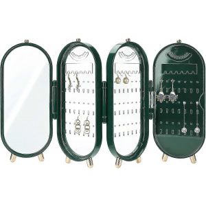 Nouveau Produit,Porte-Boucle D'oreille Avec Miroir,Boucle D'oreille Pliable,Présentoir,Organisateur Support,Boucles D'oreilles,Stockage,Boucles D'oreilles - Neuf