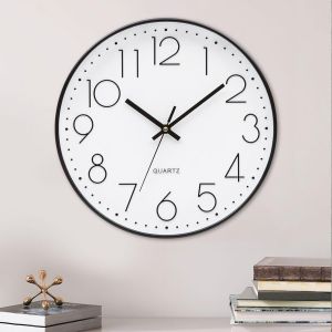ChenQuanSarl-Horloge Murale 30Cm Design Moderne Avec Movement À Quartz Silencieux Et Sans Tic-Tac Pendule Murale Pour Salon, Cuisine, Bureau, Chambre - Neuf