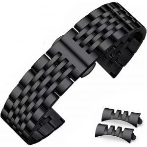 Fdjhy-Bracelet De Montre En Acier Inoxydable Avec Extrémité Droite Et Incurvée Bracelet De Montre En Métal Massif De Qualité Supérieure 16mm 18mm 19mm 20mm 22mm Pour Homme Femme - Neuf
