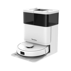 Robot Aspirateur Teendow D63S Ultra Nettoyeur Haute Performance-10000 Pa - Vidage Auto - Lavage Eau Chaude - R&eacute;servoir 4L- Sp&eacute;cial Animaux (Chien/Chat) - Navigation Intelligente & Autonomie Prolong&eacute;e - Neuf