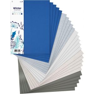 25x Papier Décoratif Hiver A4 210 X 297 Mm 5 Couleurs Assorties Multicolore Set De Cartes Papier À Dessin Papier Coloré De Bricolage Pour Diy Origami Cartes De Voeux Scrapbooking Collages - Neuf