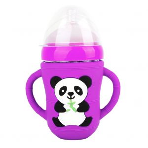 Biberon Antideflagrant Sans Bpa Avec Motif Panda (Violet 240 Ml) - Neuf
