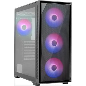 AOUL-Geoflow, Boîtier Pc Atx, 4X Ventilateurs Argb 120Mm, Fenêtre Verre Trempé, Panneau Avant Mesh, Support Refroidissement Liquide 360Mm, Filtres À Poussière Magnétiques, 2X Usb 3.0, Noir - Neuf