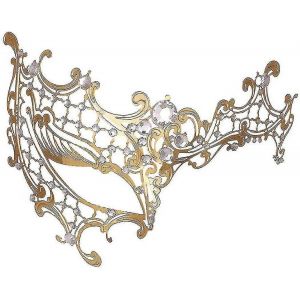 Masque De Mascarade Pour Les Femmes Masque En M&eacute;tal Strass Brillant Soir&eacute;e Soir&eacute;e Bal Bal Masque Bar Costumes Accessoire - Neuf