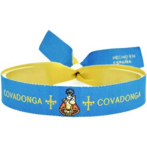Bracelet Vierge De Covadonga La Santina | Tissu Brod&eacute; Hd R&eacute;glable | Fabriqu&eacute; En Espagne | Protection Et Foi | Cadeau &Eacute;motionnel Pour Les D&eacute;vots - Neuf