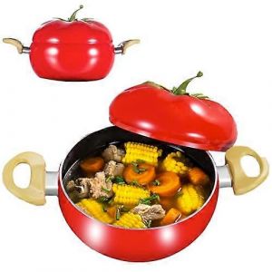 Cocotte En Fonte &Eacute;maill&eacute;e Antiadh&eacute;sive Pour Tomates Et Soupes, Avec Couvercle. - Neuf