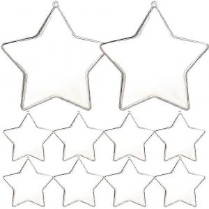 10pcs clair étoile en forme de boîtes de bonbons arbre de Noël Décorations suspendues bricolage plastique remplissable boules - Neuf