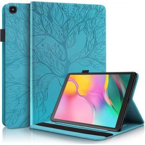 &Eacute;tui Pour Galaxy Tab A 2019 10,1"" En Cuir Pu Avec Fonction Support,&Eacute;tui De Protection Avec Fente Pour Cartes,Porte-Stylo Pour Samsung Galaxy Tab A 2019 10,1"" Sm-T510/Sm-T515 Bleu - Neuf