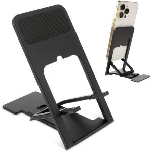 Support de t&eacute;l&eacute;phone Portable Pliable, Support de t&eacute;l&eacute;phone Portable r&eacute;glable &agrave; 4 Angles, Support Portable de Bureau, Accessoires de Bureau, Support de Voyage Fin, Station d'accueil pour t&eacute;l&eacute; - Neuf