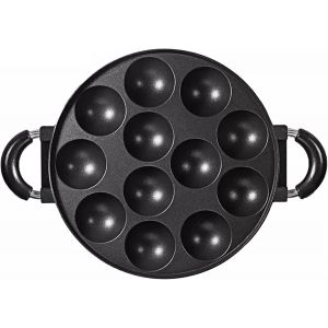 Subzonal-Po&ecirc;le Takoyaki En Fonte, Moules Takoyaki Gril Po&ecirc;le, Po&ecirc;le Ronde &Agrave; Muffin, Antiadh&eacute;sif Anti Br&ucirc;lure,Outils De Cuisine Diy Pour Boules De Cr&ecirc;pes, ?ufs Au Plat Et Takoyaki (15 Trous) - Neuf