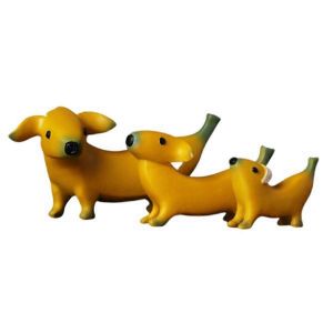 Dr&ocirc;le Banane Chien Statue Mignon &Eacute;pluch&eacute; Banane Chien Figurines Ornements - Neuf
