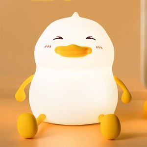 Cmjaagur-Veilleuse En Forme De Canard Pour Enfants ¿ Jolie Lampe De Chevet En Silicone Spongieuse Pour Chambre D'enfant ¿ Portable Et Rechargeable ¿ Lampe Décorative À Intensité Variable Avec Con[M2566] - Neuf