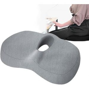 Kalanka-Coussin Orthopédique Cushion De Chaise Donut Coussin Orthopédique Pour Coccyx En Mousse À Mémoire Coussin Coccyx Ergonomique Coussin Sciatiqueconvient Aux Voitures Et Aux Bureaux(Gris) - Neuf