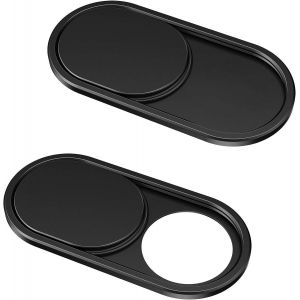 KALANKA-Métal Cache Camera Ordinateur, 2-Pièces 0.6 mm Ultra-Mince Webcam Cover for MacBook Pro* Air, iPad, Portatil, Mac, Laptop Accessoires, PC, Ordinateur Portable, Noir - Neuf