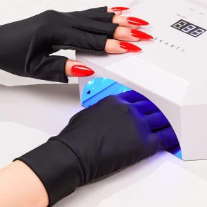 OAYEW-Gants UV pour lampe &agrave; ongles en gel, gants anti-UV, gants de protection UV UPF50+ pour s&egrave;che-manucure, soins de la peau des ongles Gants sans doigts pour la maison en plein air - Neuf