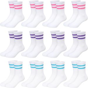 Kalanka-Lot De 12 Paires De Chaussettes De Tennis En Coton Pour Fille Et Gar&ccedil;on Taille 27-38 - Neuf