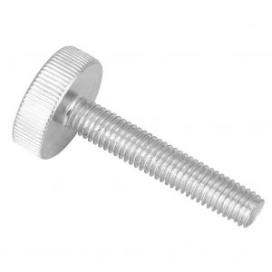 Lot de 10 boulons a tete moletee plate en acier au carbone zingue M8 (M8 x 45) - Neuf