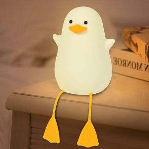 Veilleuse Pour Enfants,Jolie Lampe De Chevet En Silicone,Abs+Sil,Commande Tactile,Portable Et Dimmable - Neuf