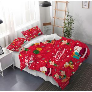Sjzg-Housse De Couette Football Parure De Lit Enfants Housse De Couette En Microfibre Avec 2 Taies D'oreiller 65 X 65 Cm (Rouge3, 140&times;200) - Neuf