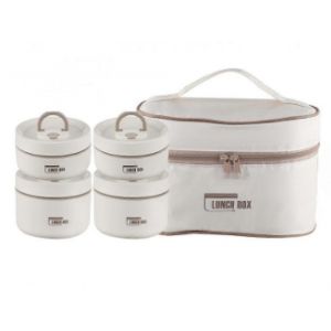 Bo&icirc;te &agrave; lunch isotherme, bo&icirc;te &agrave; bento, contenant isotherme portable, contenant alimentaire empilable et &eacute;tanche en acier inoxydable, compatible avec la cantine, l'&eacute;cole - Neuf