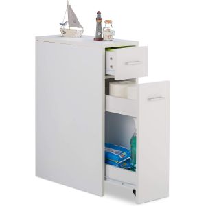 Ulteronixshop-Armoire de Niche, 2 tiroirs, pour Le Bain, Cuisine, Salon, Petit Meuble Peu encombrant,HlP 61,5X 20x 45cm - Neuf