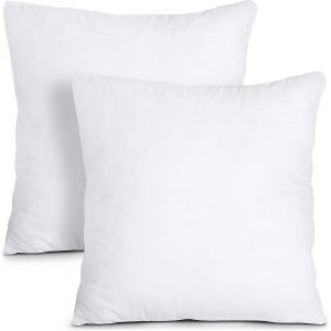 Inserts de coussin de literie (paquet de 2),45 x 45 cm (18 » x 18 ») Remplisseur de coussin,oreiller en fibres creuses (blanc) - Neuf