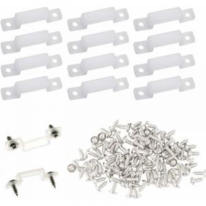 100 clips de barre lumineuse, connecteurs de clip en silicone, clips LED avec vis 200 pièces, - Neuf