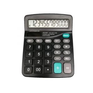 QSJ-Calculatrice à grand écran LCD à 12 chiffres,fonction Standard,avec solaire et batterie,double alimentation,pour la maison,le bureau et le bureau-Noir - Neuf