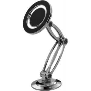 CHENG-Support Telephone Voiture pour Magsafe, 360&deg; Rotatif [Trois Axes Flexibles] Magnetique Porte Telephone Voiture [20xN52 Aimants] Support Voiture Aimant&eacute; pour iPhone 15,Convient &agrave; 4-6 Pouces - Neuf